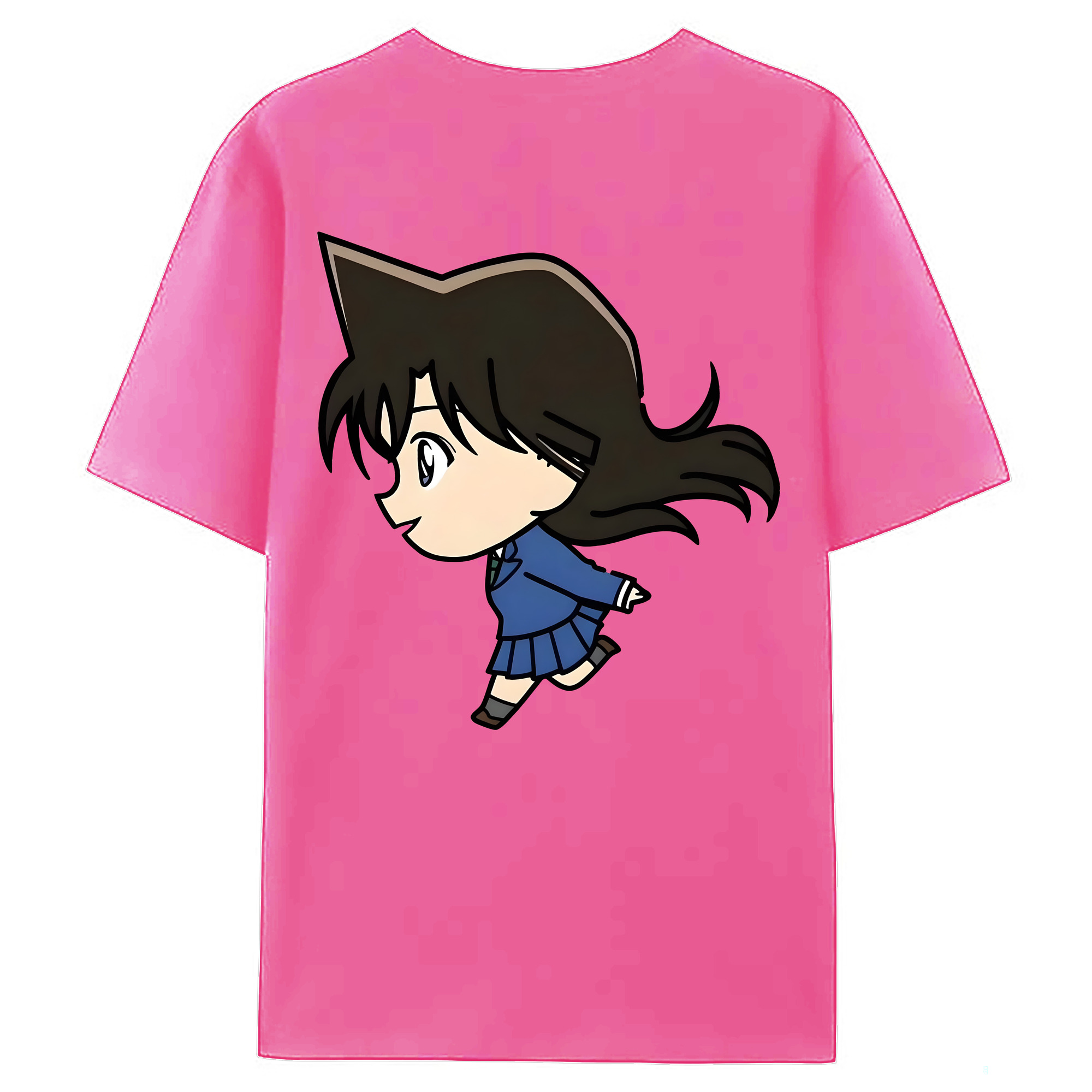 （画像用） 名探偵コナン 毛利 蘭 もうり らん、モーリ ラン Detective Conan Rachel Moore レディース半袖Tシャツ(バックプリント)